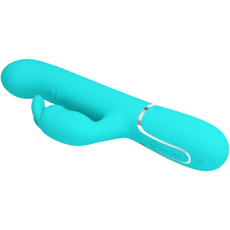 PRETTY LOVE - VIBRADOR CONEJO COALE PERLAS VERDE AGUA