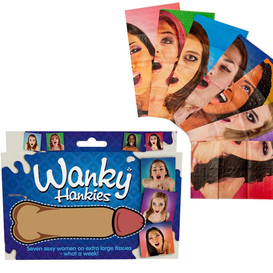 SPENCER &amp; FLEETWOOD - WANKY HANKIES 7 PAÑUELOS DE MUJER EXTRA GRANDES