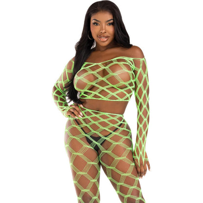 LEG AVENUE - TOP Y LEGGINS HARDCORE VERDE