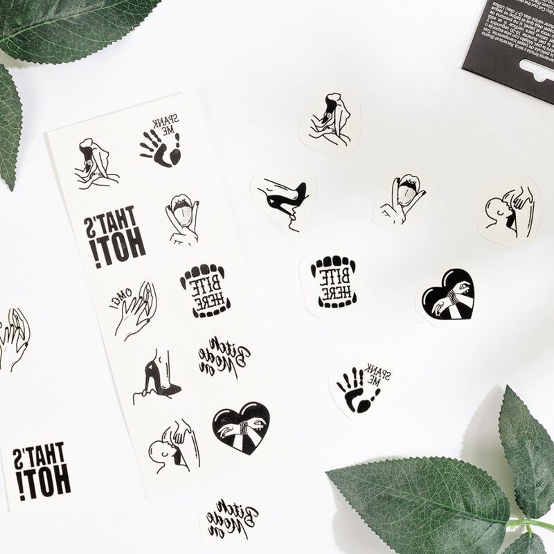 SECRET PLAY - SET OF 10 TEMPORARY TATTOOS KINKY COLLECTION