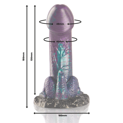 EPIC - DILDO BASILISCO DOBLE PLACER ESCAMOSO TAMAÑO PEQUEÑO