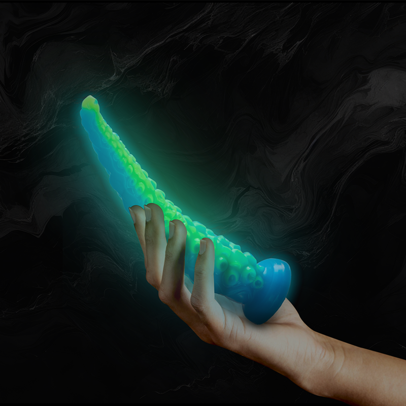 EPIC - DILDO FLUORESCENTE CON TENTÁCULOS DELGADOS SCYLLA, TAMAÑO PEQUEÑO