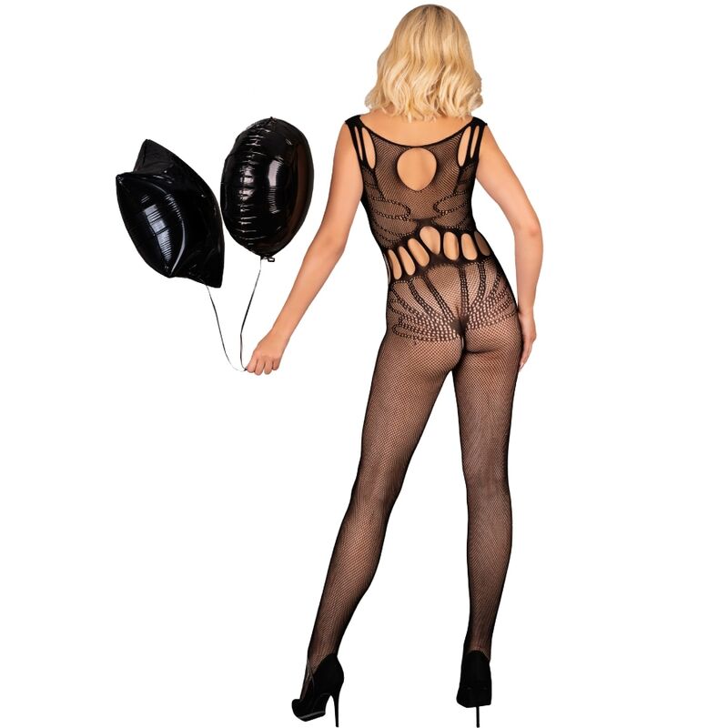 LIVCO CORSETTI FASHION - BODYSTOCKING AMAHIL SIN ENTREPIERNA NEGRO TALLA ÚNICA