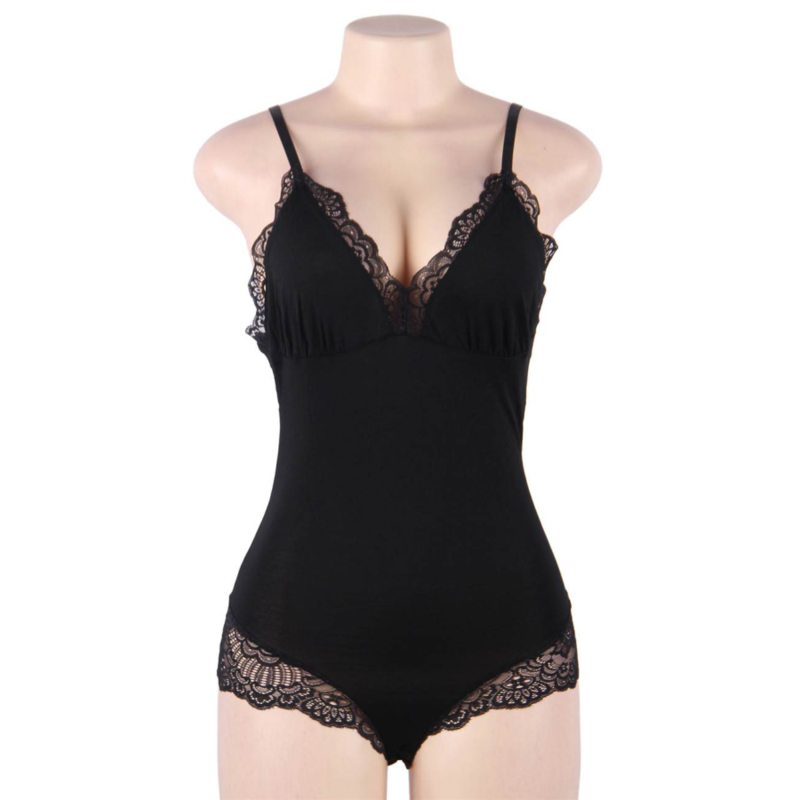 SUBBLIME - BODY DETALLE DE ENCAJE FLORAL NEGRO L/XL