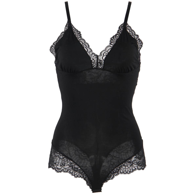 SUBBLIME - BODY DETALLE DE ENCAJE FLORAL NEGRO L/XL