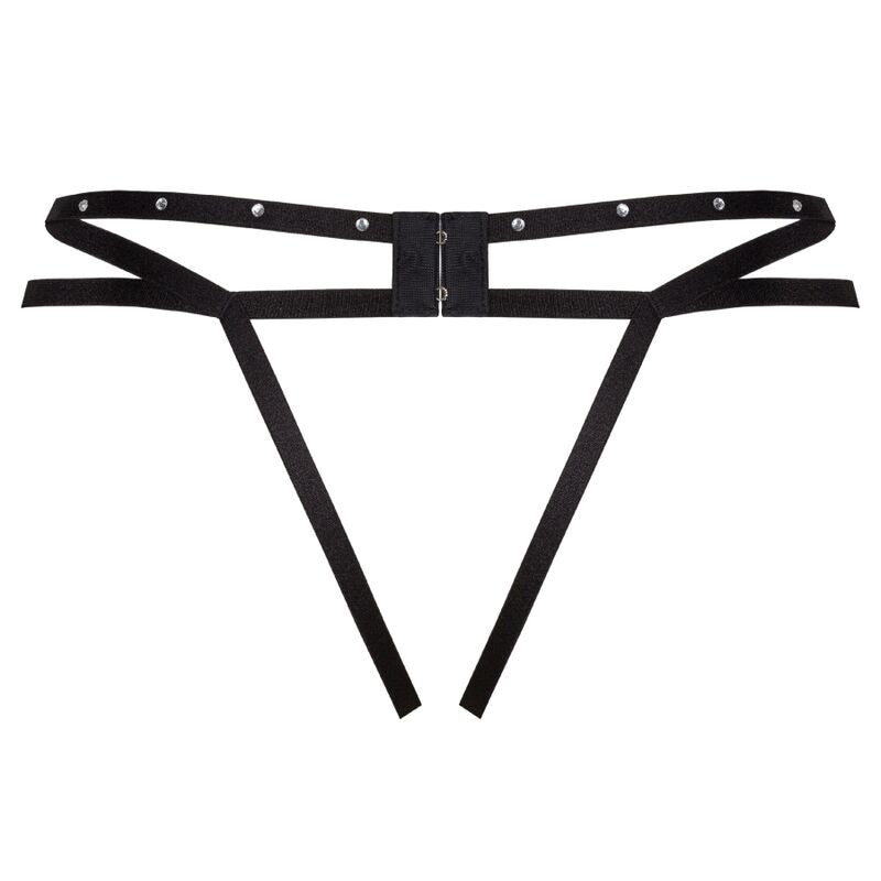 LIVCO CORSETTI FASHION - TANGA SIN ENTREPIERNA NOMADE NEGRO