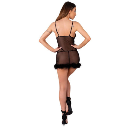 LIVCO CORSETTI FASHION - CONJUNTO ZERUNAM BABYDOLL + TANGA NEGRA