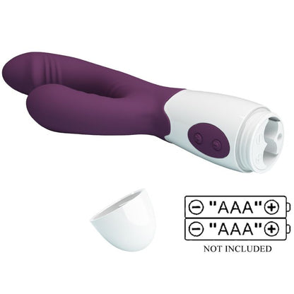 PRETTY LOVE - VIBRADOR ANDRE RABBIT Y ESTIMULADOR DEL PUNTO G MORADO