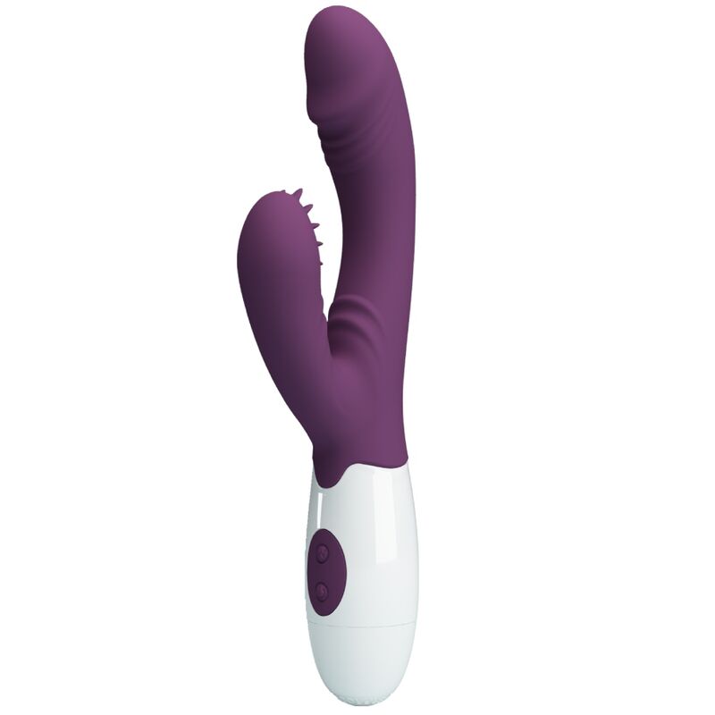 PRETTY LOVE - VIBRADOR ANDRE RABBIT Y ESTIMULADOR DEL PUNTO G MORADO