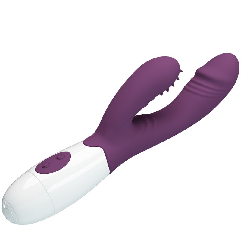 PRETTY LOVE - VIBRADOR ANDRE RABBIT Y ESTIMULADOR DEL PUNTO G MORADO