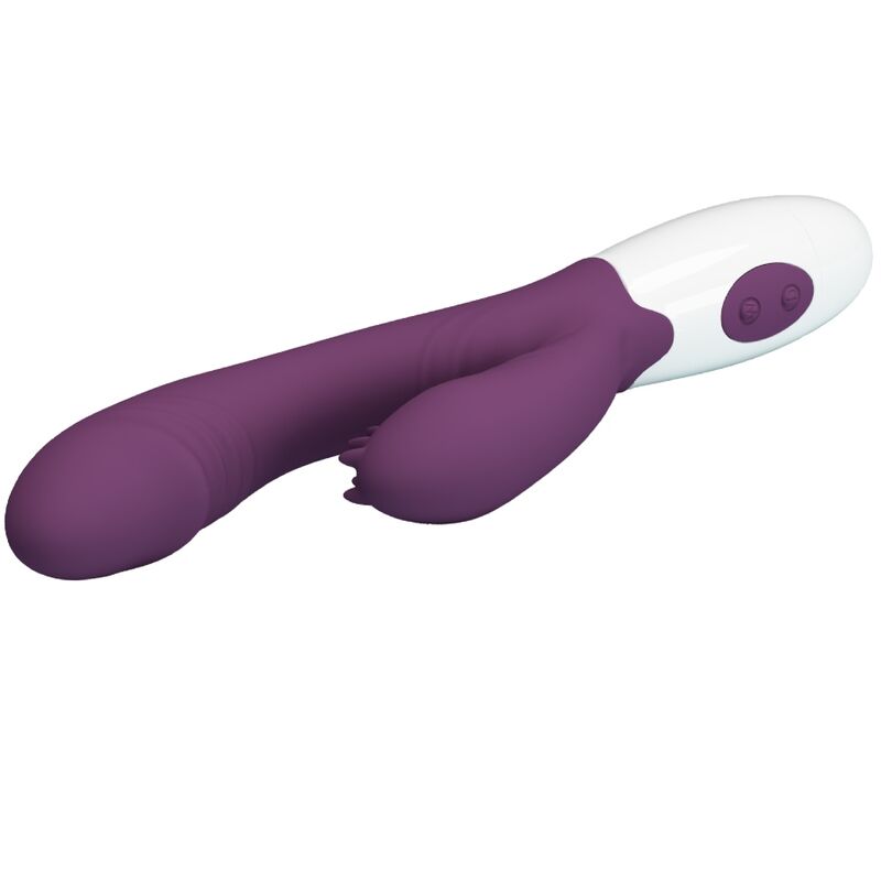 PRETTY LOVE - VIBRADOR ANDRE RABBIT Y ESTIMULADOR DEL PUNTO G MORADO