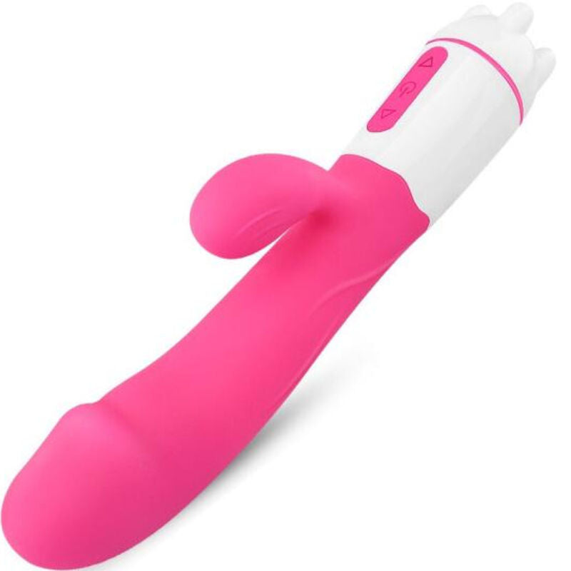 ARMONY - VIBRADOR HAPPY Y ESTIMULADOR RECARGABLE FUCSIA