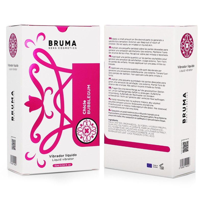 BRUMA - VIBRADOR LIQUIDO ULTRA DESLIZANTE BUBBLEGUM 15 ML