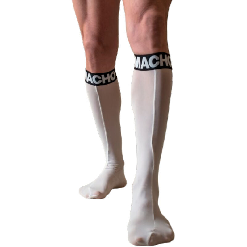 MACHO - CALCETINES FINOS TALLA UNICA BLANCOS