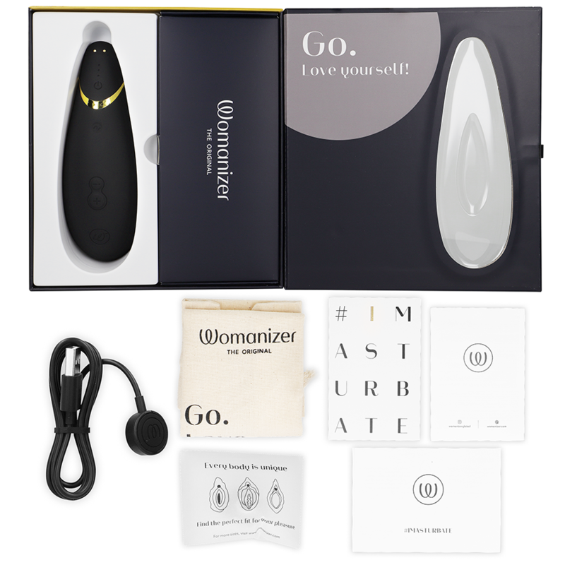 WOMANIZER - PREMIUM 2 CLITORAL STIMULATOR BLACK