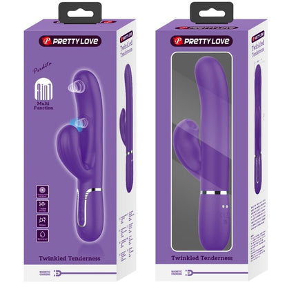 PRETTY LOVE - VIBRADOR PUNTO G PERLITA 3 EN 1 MULTIFUNCIÓN MORADO