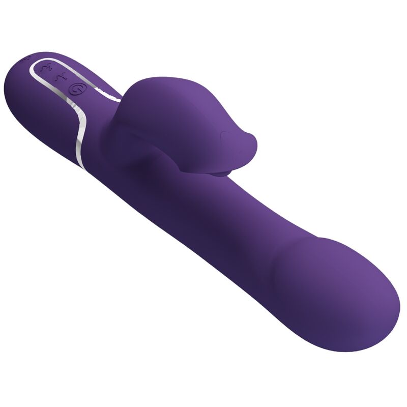 PRETTY LOVE - ZALIN RABBIT VIBRATOR PEARLS 4 IN 1 PURPLE