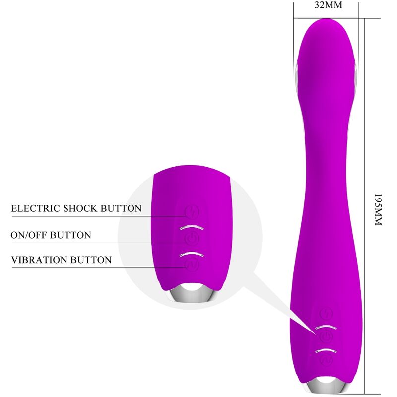 PRETTY LOVE - VIBRADOR ELECTROSHOCK HECTOR APLICACIÓN GRATUITA VIOLETA