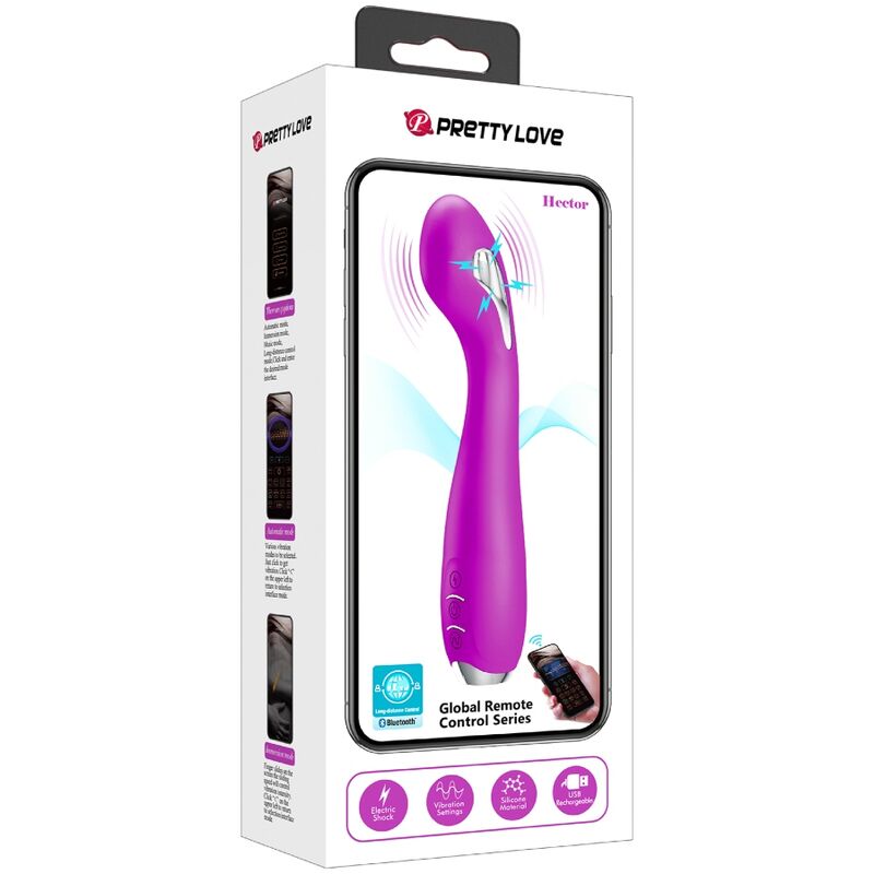 PRETTY LOVE - VIBRADOR ELECTROSHOCK HECTOR APLICACIÓN GRATUITA VIOLETA