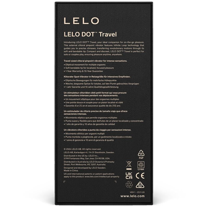 LELO - ESTIMULADOR DE CLÍTORIS DOT TRAVEL ROSA