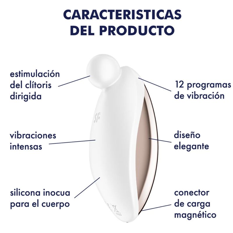 SATISFYER - SPOT ON 2 VIBRADOR DE APOYO BLANCO