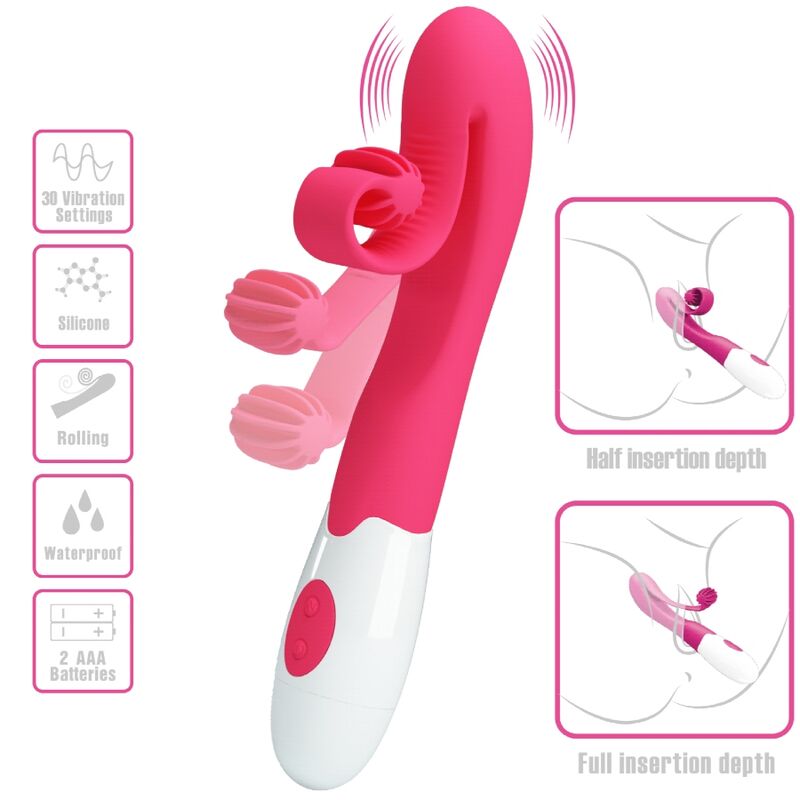 ROMANCE - VIBRADOR Y ESTIMULADOR ROSA 30 VELOCIDADES