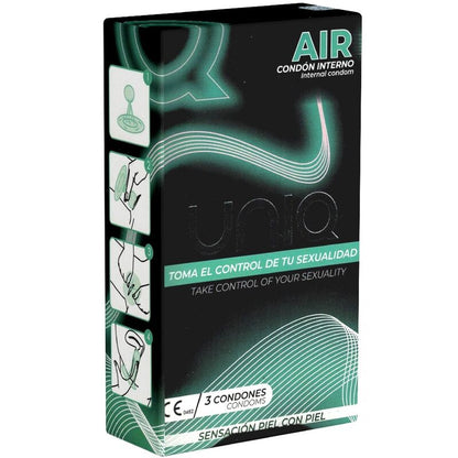 UNIQ - AIR LATEX FREE FEMALE CONDOM 3 UNITS