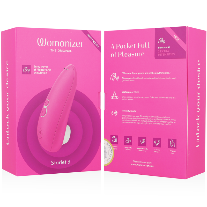 WOMANIZER - STARLET 3 CLITORAL STIMULATOR PINK