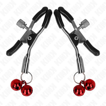 KINK - PINZA PARA PEZONES DOBLE CAMPANA ROJA 6 CM