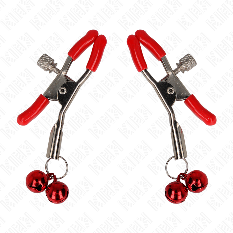 KINK - PINZA PARA PEZONES DOBLE CAMPANA ROJA 6 CM