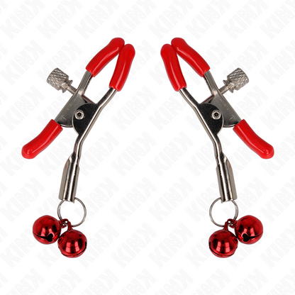 KINK - PINZA PARA PEZONES DOBLE CAMPANA ROJA 6 CM