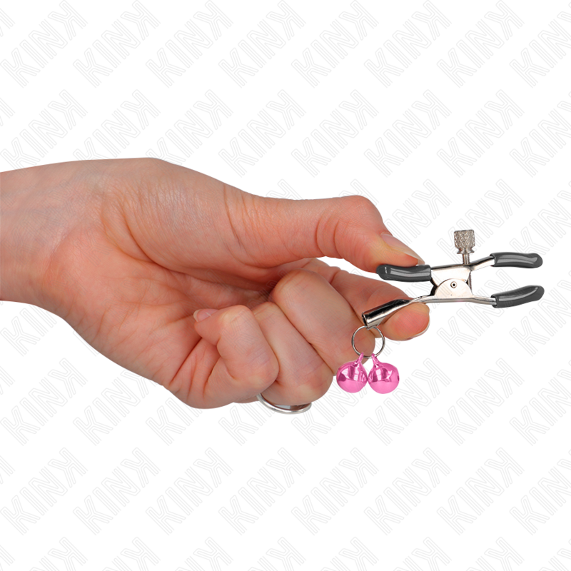 KINK - PINZA PARA PEZONES DOBLE CAMPANA ROSA 6 CM