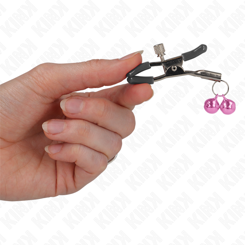 KINK - PINZA PARA PEZONES DOBLE CAMPANA ROSA 6 CM