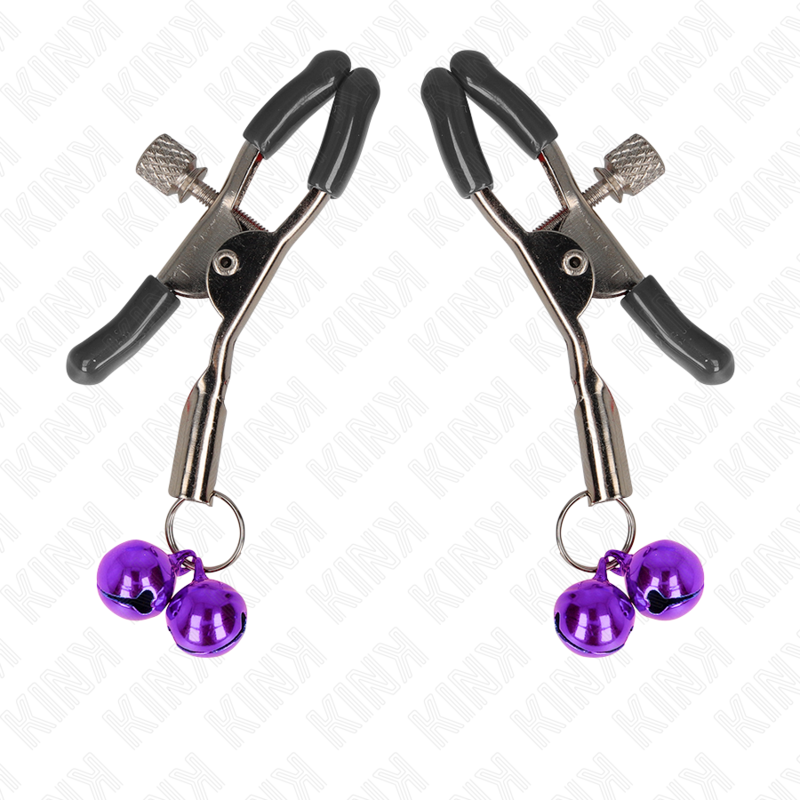 KINK - PINZA PARA PEZONES DOBLE CAMPANA MORADA 6 CM