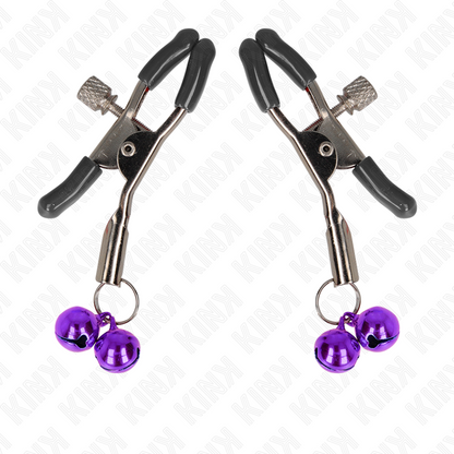 KINK - PINZA PARA PEZONES DOBLE CAMPANA MORADA 6 CM