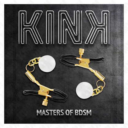 KINK - PINZAS PARA PEZONES CON CUENTAS DE CRISTAL DORADAS 6 CM