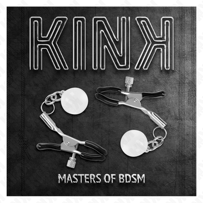 KINK - PINZAS PARA PEZONES CON CUENTAS DE VIDRIO PLATA 6 CM