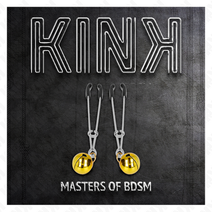 KINK - PINZAS PARA PEZONES CAMPANA DELGADA DORADAS 7 CM