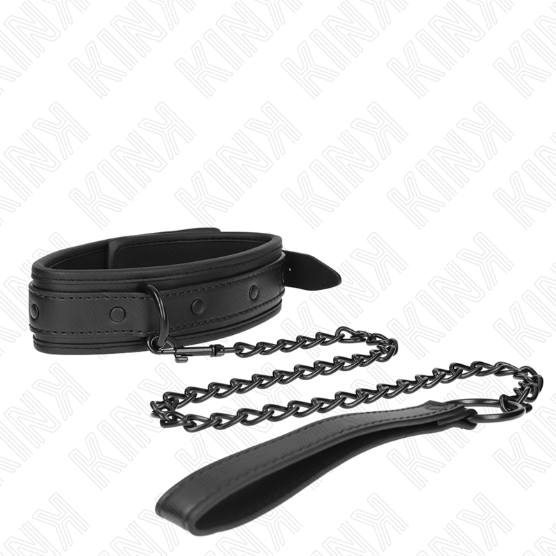 KINK - COLLAR BONDAGE DE NEOPRENO MODELO 2 CON CINTURÓN 78 CM AJUSTABLE 37,5 X 49,5 CM