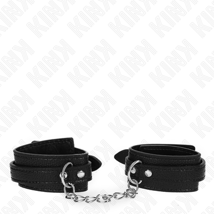 KINK - SUJETADORES DE MUÑECAS CON ESTAMPADO DE SERPIENTE NEGRO AJUSTABLES 20-28 CM X 5,4 CM