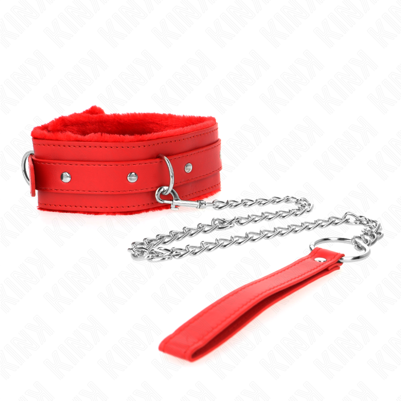 KINK - COLLAR CON CORREA 65 CM CON RESTRICCIONES ROJO 36-42 CM X 5,5 CM