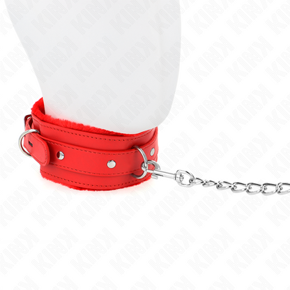 KINK - COLLAR CON CORREA 65 CM CON RESTRICCIONES ROJO 36-42 CM X 5,5 CM