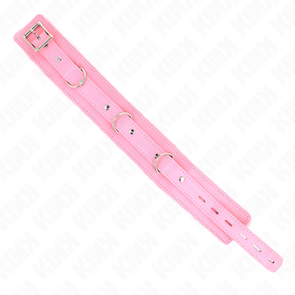 KINK - COLLAR WITH LEASH 65 CM WITH RESTRICTIONS PINK 36-42 CM X 5.5 CM