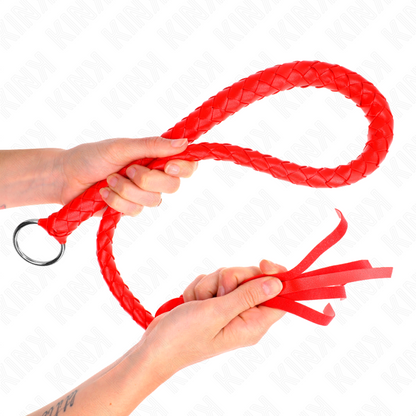 KINK - LÁTIGO SERPIENTE CON ANILLA DE MANO ROJA 65 CM