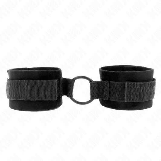 KINK - ESPOSAS DE PIEL PARA PRINCIPIANTES 25 CM CON ANILLO TÓRICO 4 CM NEGRO AJUSTABLE 15-25 CM