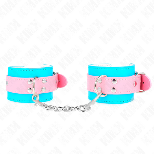 KINK - LINDAS MUÑECAS DE RESTRICCIÓN AZUL/ROSA AJUSTABLES 16-28 CM X 5 CM