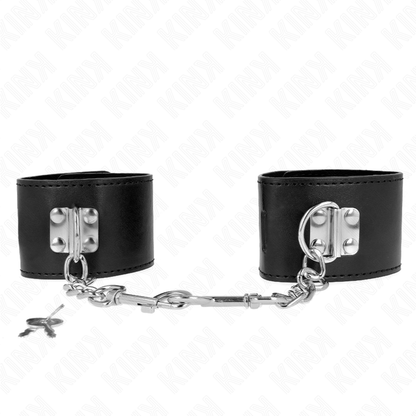 KINK - RESTRICCIONES PARA MUÑECAS CON CIERRE DE CANDADO NEGRO AJUSTABLE 16-23 CM X 5,5 CM