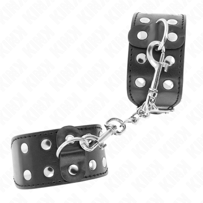 KINK - PULSERAS CON DOBLE LINEA DE TACHUELAS AJUSTABLES NEGRAS