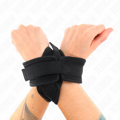 KINK - CROSS CUFFS BLACK 34 X 5.5 CM