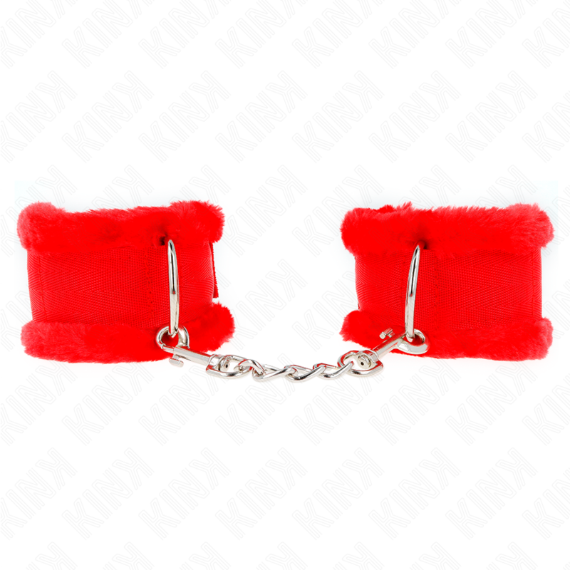 KINK - RESTRICCIONES PARA MUÑECAS CON FORRO DE PELO ROJO AJUSTABLE 17-31 CM X 7 CM